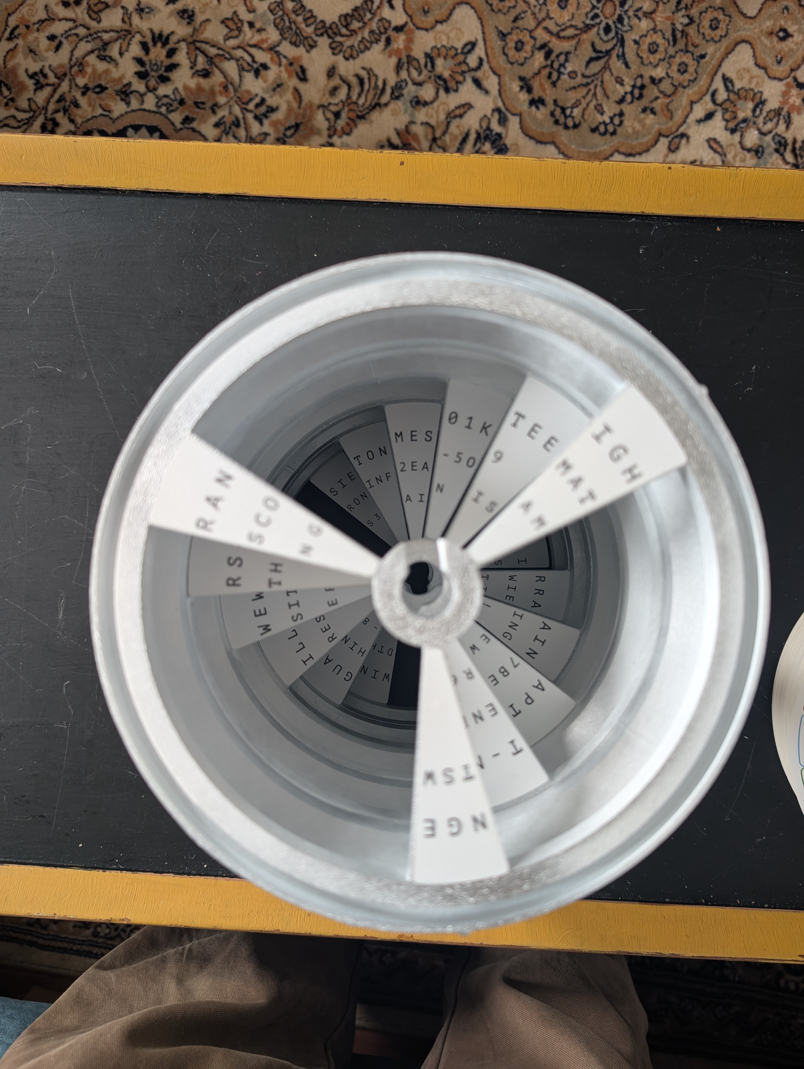 The outer ring aligned inside